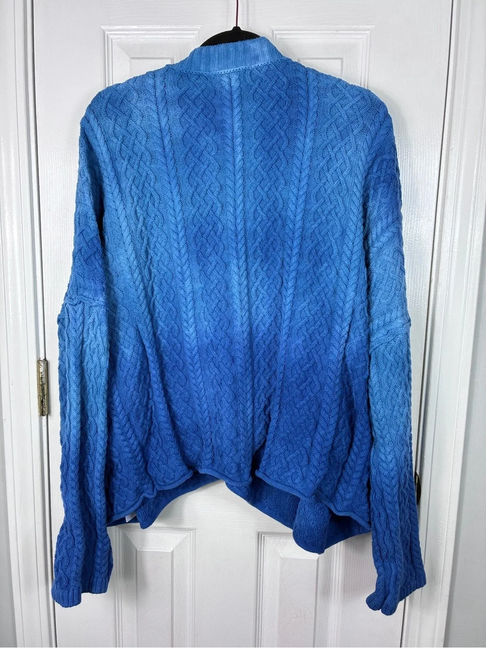 Free People Washed Ashore Cable Knit Cardigan Size Large Xl